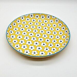 Christopher Vine Australia Yellow Blue Cotton Bud Porcelain Plate